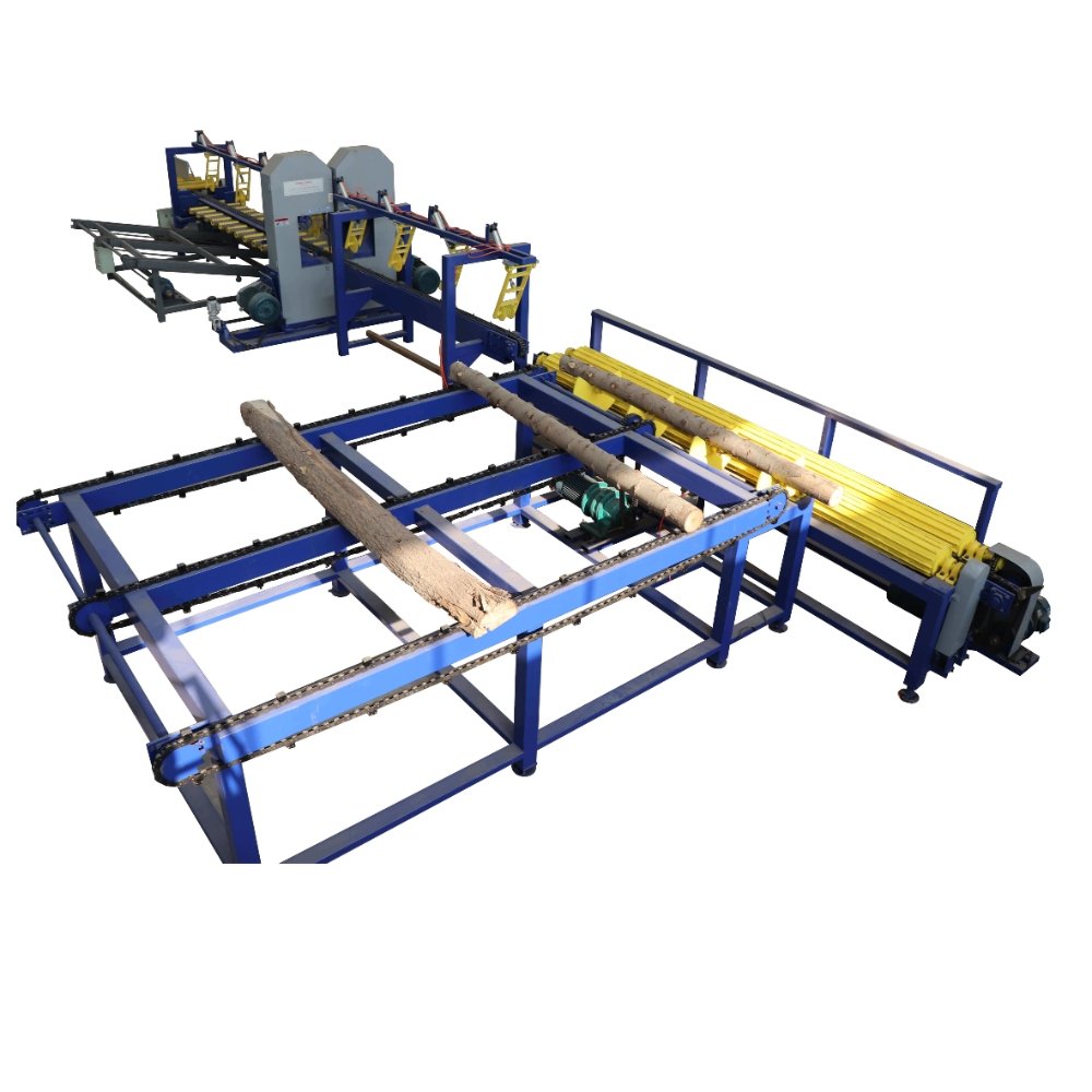 complete twin vertical sawmill line
